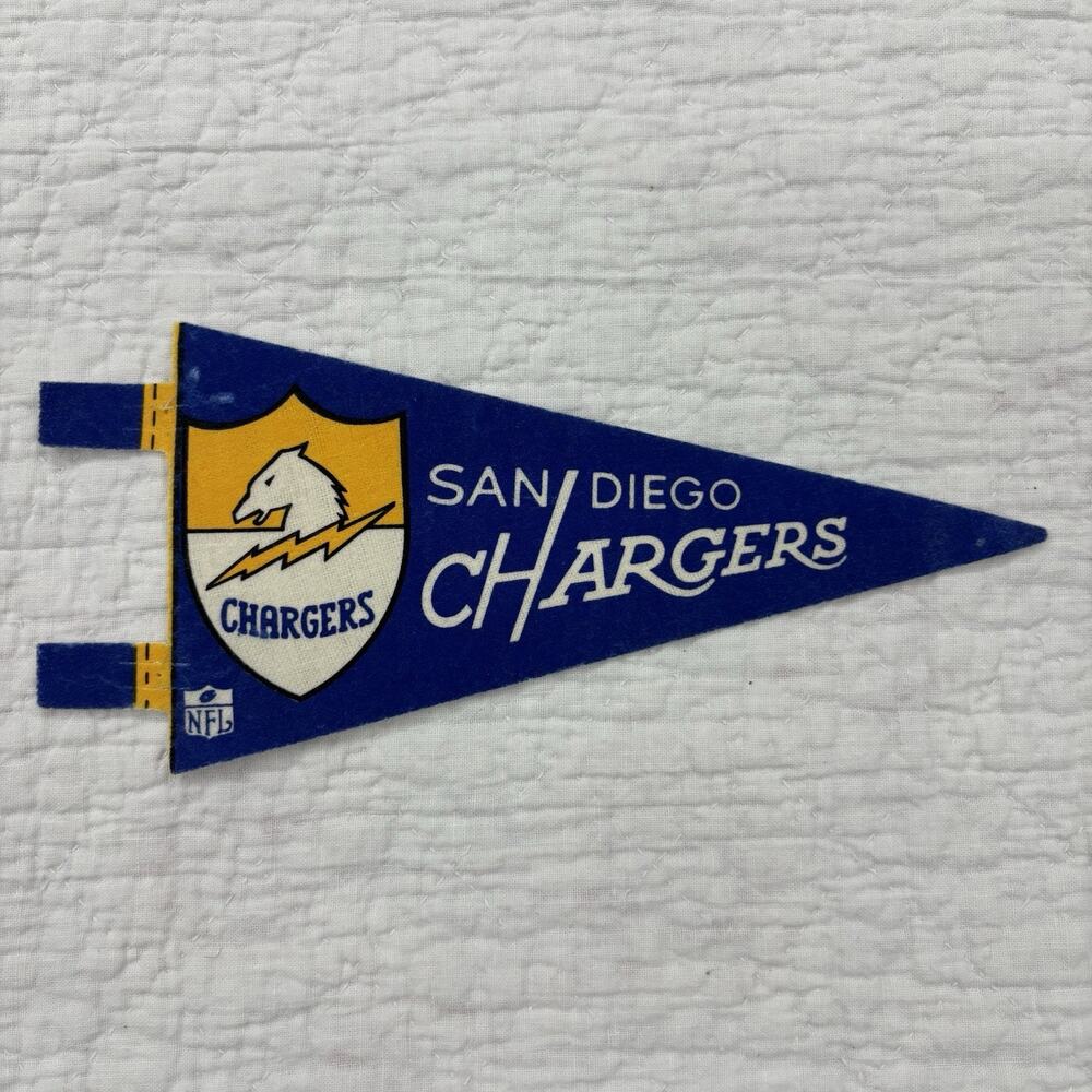 Vintage San Diego Chargers Mini Pennant 7” NFL Football